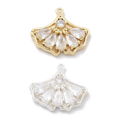Латунные микро проложить кубического циркония подвески, без кадмия, без никеля и без свинца, подвески из листьев гинкго