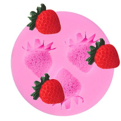 Moules en silicone de qualité alimentaire, moules fondants, pour la décoration de gâteau de bricolage, chocolat, moule à bonbons, fraise