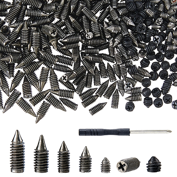 420шт. винт из углеродистой стали, 1плоская отвертка из железа, с пластиковыми ручками
