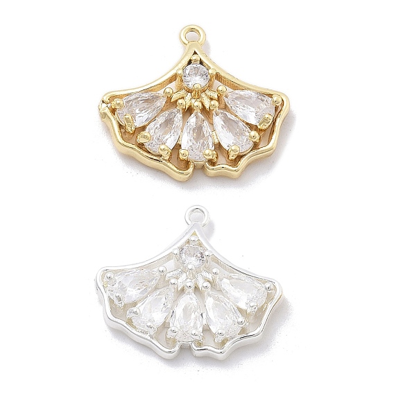 Латунные микро проложить кубического циркония подвески, без кадмия, без никеля и без свинца, подвески из листьев гинкго