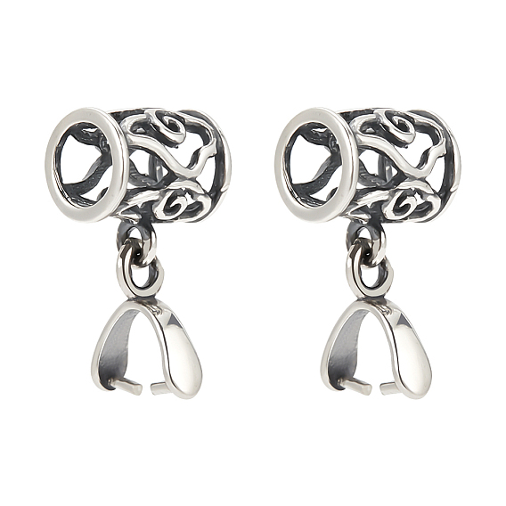 2шт 925 щипцы для колки льда из стерлингового серебра, полую трубку