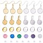 DIY Earring Making, with Resin Cabochons, Imitation Druzy Agate, Alloy Hook Earring Findings, Brass Leverback Earring Findings and Brass Stud Earring Findings