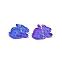 Two Tone Transparent Spray Painted Glass Beads, Rabbit