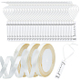 108Pcs Rectangle Paper Reserve Seat Tags Card, with 3 Rolls Polyester Ribbon