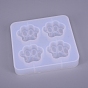 Силиконовые формы с принтом кошачьей лапы, формы для литья смолы, для уф-смолы, изготовление ювелирных изделий из эпоксидной смолы