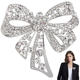 1Значки для лацканов одежды из сплава поликарбоната с бантом и стразами