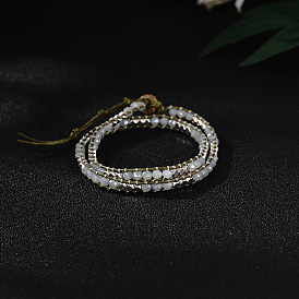 Bohemian Silver Glass Minimalist Fashion Jewelry - Retro, Fine Chain, Trendy.