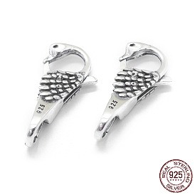 Fermoirs pinces de homard en argent sterling thai 925, oiseau