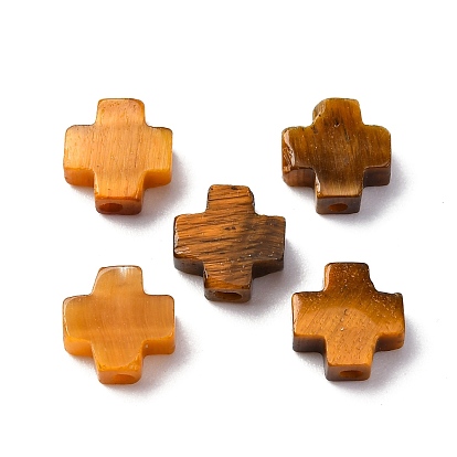 Природных тигровый глаз бисером, крестик