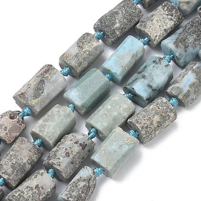 Природные ларимар бисер нитей, граненые, граненые, колонка
