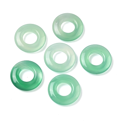 Природные подвески агат, окрашенная и подогревом, подвески-диски dount/pi