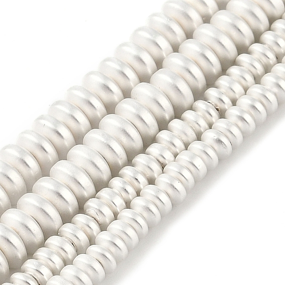 Electroplated Synthetic Non-Magnetic Hematite Beads Strands, Rondelle