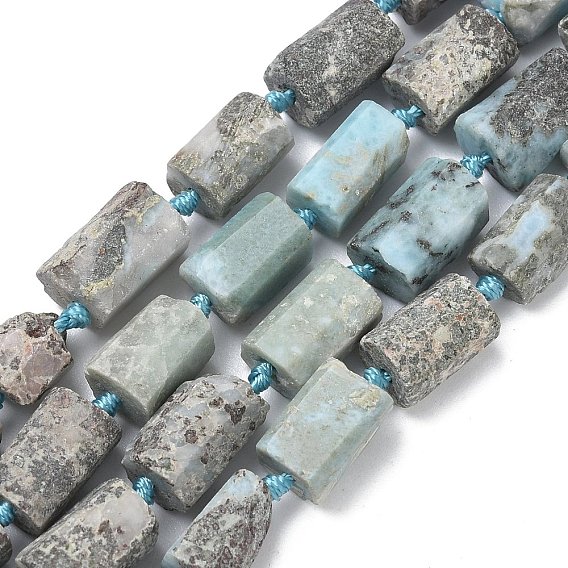 Природные ларимар бисер нитей, граненые, граненые, колонка