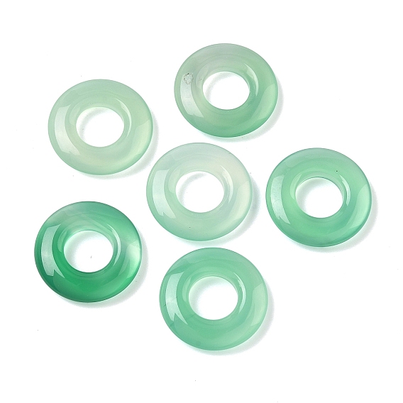 Природные подвески агат, окрашенная и подогревом, подвески-диски dount/pi