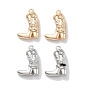 Латунные микропаве прозрачные подвески с фианитом, без кадмия, без никеля и без свинца, обуви
