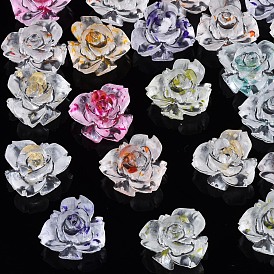 Transparent Resin Cabochons, with Dried Flower, Flower