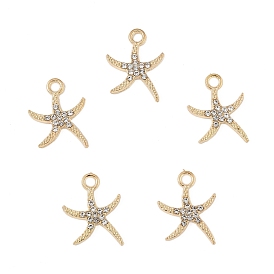 Подвески из сплава и страза, морская звезда