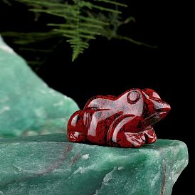 Crystal Frog Jade Animal Carving Ornament Semi-precious Stone Handicraft Decoration Jade Ornament