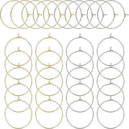 316 из нержавеющей стали бокал прелести кольца, обручание серьги, DIY материал для баскетбола обруча серьги жены