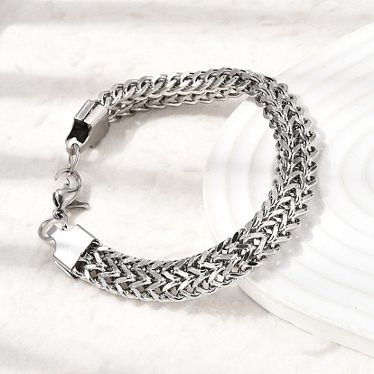 201 Браслеты из нержавеющей стали с алмазной огранкой в виде пшеничных колосьев для мужчин