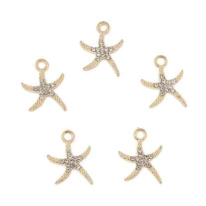 Подвески из сплава и страза, морская звезда