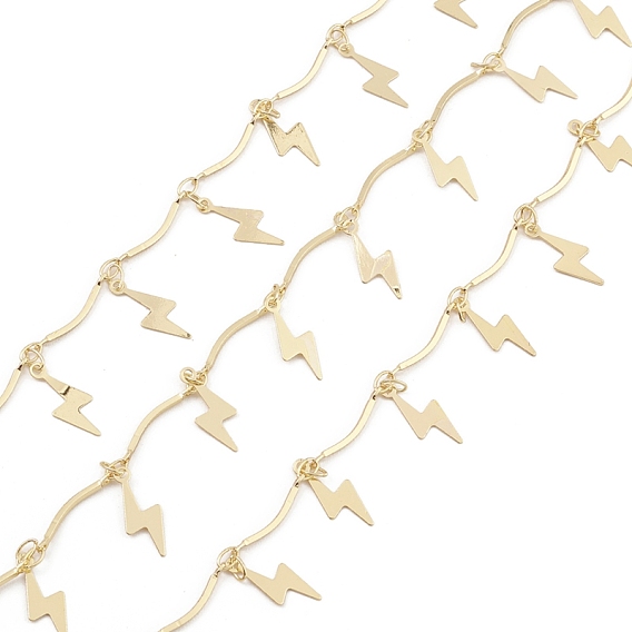 Латунные цепи с изогнутыми звеньями, с молниеносными чарами, без кадмия, без никеля и без свинца, несварные, с катушкой