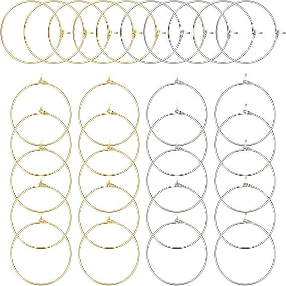 316 из нержавеющей стали бокал прелести кольца, обручание серьги, DIY материал для баскетбола обруча серьги жены