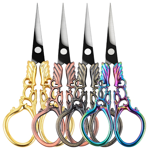 Stainless Steel Scissors, Embroidery Scissors, Sewing Scissors, with Zinc Alloy Handle, Hollow