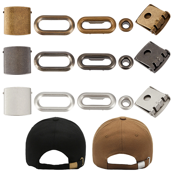 36 сумки 3 цвета, железные бейсболки, кепки, пряжки, ремешки, застежки, зажимы, комплекты, пряжка для шляпы с ушком, регулируемые пряжки для лямок рюкзака
