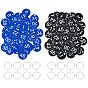 Number Tag Set, with 200Pcs Opaque Acrylic Pendants & Iron Split Key Rings