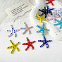 Подвески из эмали и сплава, морская звезда, платиной и золотом