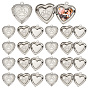 20шт. 304 подвески-медальоны из нержавеющей стали, подвеска в виде сердца с отпечатком лапы