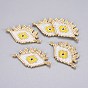 Handmade Japanese Seed Beads Links, with Japan Import Thread, Loom Pattern, Eye