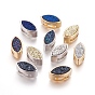 Messing Diacharme, mit Druzy Harzcabochons, Pferd Auge