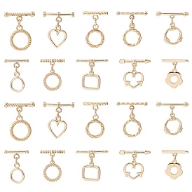 10 шт. 10 стили стойки с латунными застежками-переключателями, без кадмия и без свинца, долговечный, разнообразные