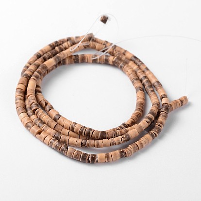 Natural Coconut Column Bead Strands