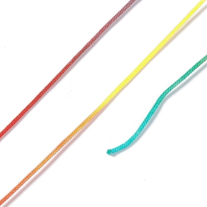 50M Segment Dyed Nylon Chinese Knotting Cord, for DIY Jewelry Making