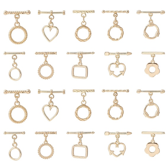 10 шт. 10 стили стойки с латунными застежками-переключателями, без кадмия и без свинца, долговечный, разнообразные