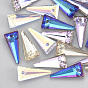 K9 Glass Rhinestone Pendants, Triangle