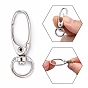 Iron Swivel Snap Hooks Clasps, Jewelry Findings, 13.5x37mm, Hole: 10x5mm