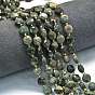 Натуральный зеленый деревянный кружевной камень бусины пряди, граненый шестиугольный разрез, плоско-круглые, с бисером