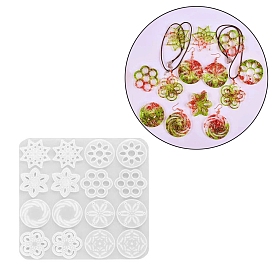 DIY Vortex & Flower Pendant Silicone Molds, Resin Casting Molds, for UV Resin, Epoxy Resin Jewelry Making