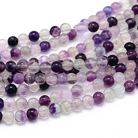 De piedras preciosas naturales hebras de perlas ronda