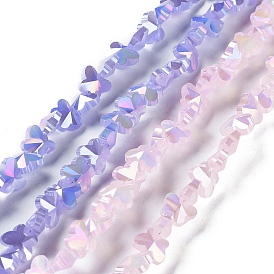 Electroplate Butterfly Glass Beads Strands, AB Color Plated