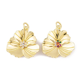 Стойка металлическая латунная микропрофилированная кубическая циркония подвески, с прыжковых колец, долговечный, без свинца и без кадмия, цветок