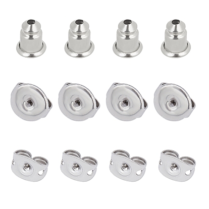304 Stainless Steel Ear Nuts, Bullet Earring Backs