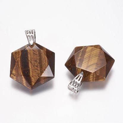 Gemstone Pendants, Faceted, Hexagram