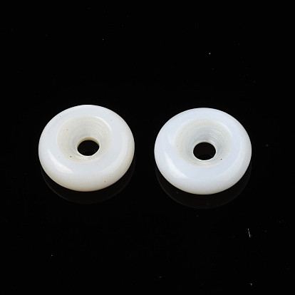 Natural Freshwater Shell Beads, Donut/Disc