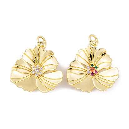 Стойка металлическая латунная микропрофилированная кубическая циркония подвески, с прыжковых колец, долговечный, без свинца и без кадмия, цветок