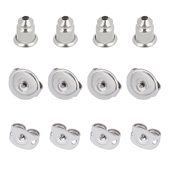 304 Stainless Steel Ear Nuts, Bullet Earring Backs